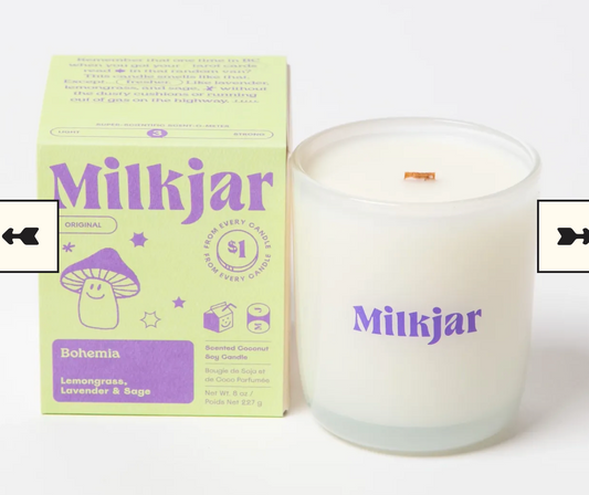 Milk Jar Candle - Bohemia