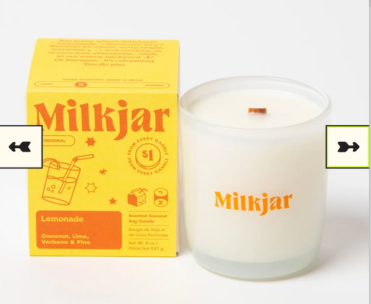 Milk Jar Candle - Lemonade