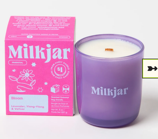 Milk Jar Candle - Bloom